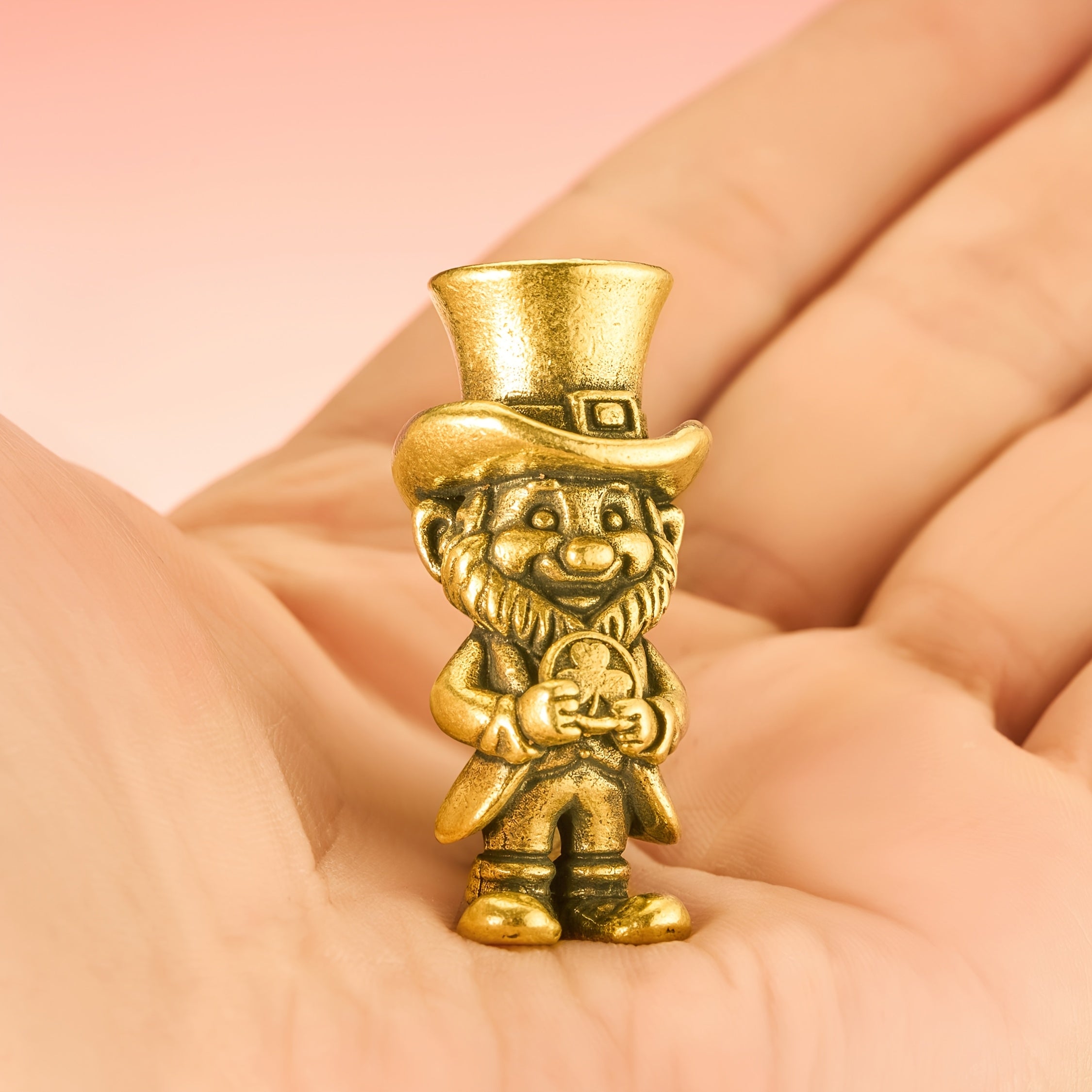 Brass Leprechaun Statue – Lucky Irish Collectible Figurine