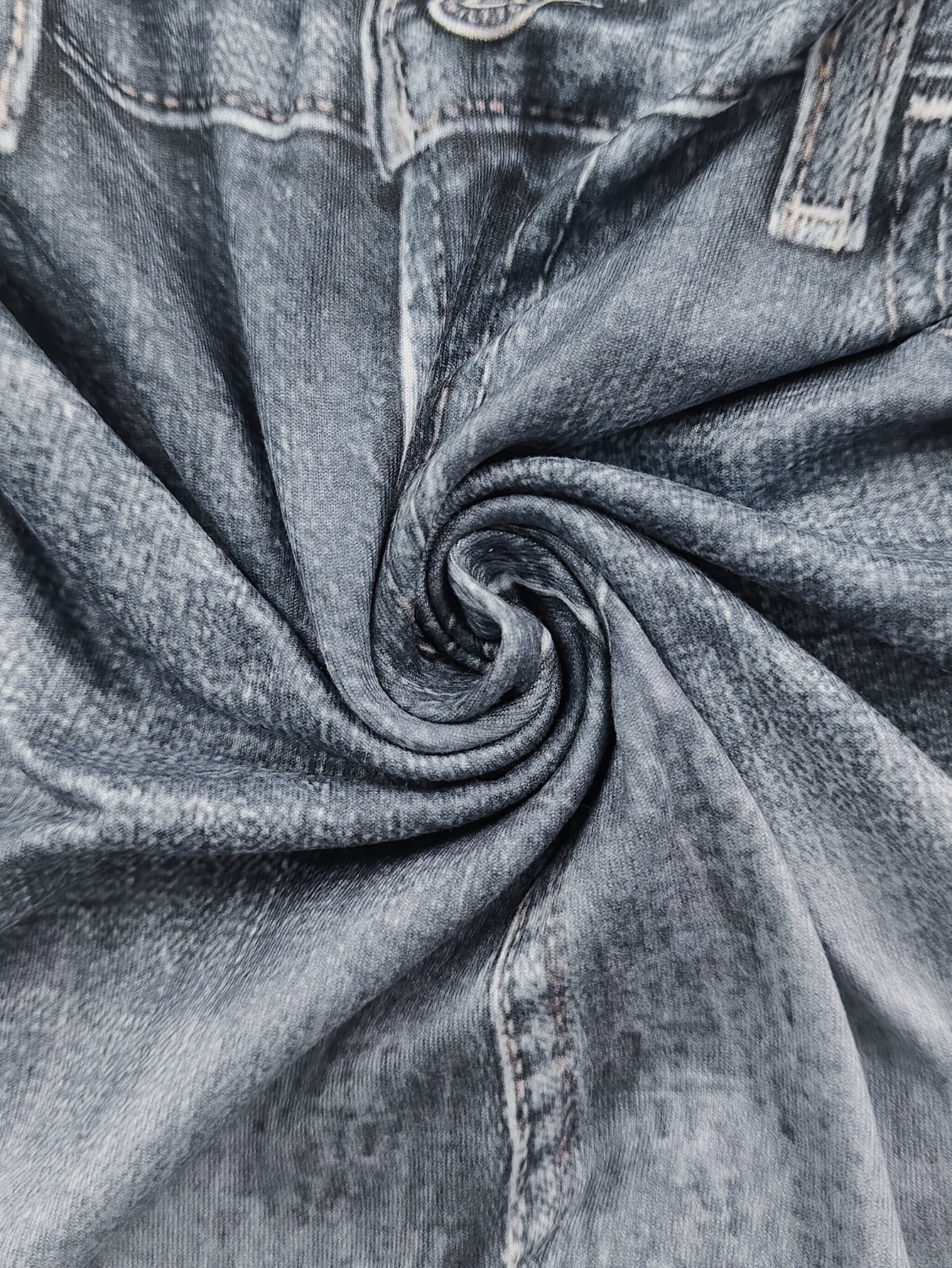 Women's Patriotic Flag 3D Print High-Waist Denim-Look Leggings