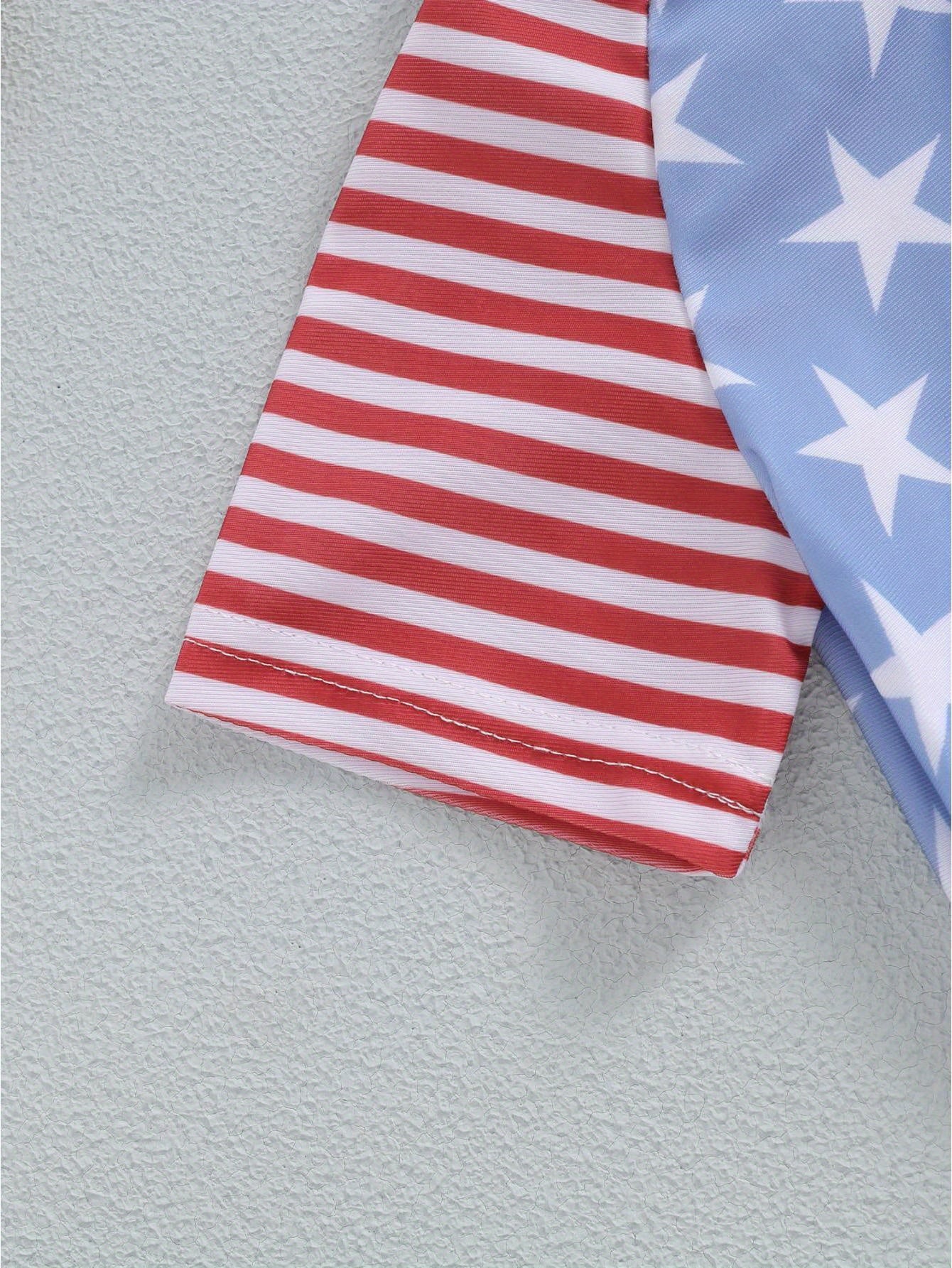 Boys Star & Stripe Zipper Rash Guard Swimsuit - Short Sleeve