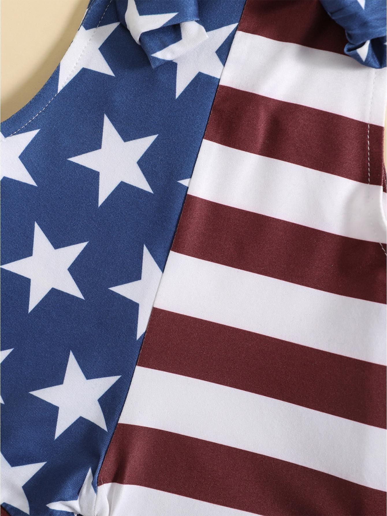 4th of July Baby Shorts - Red White Blue Star Print