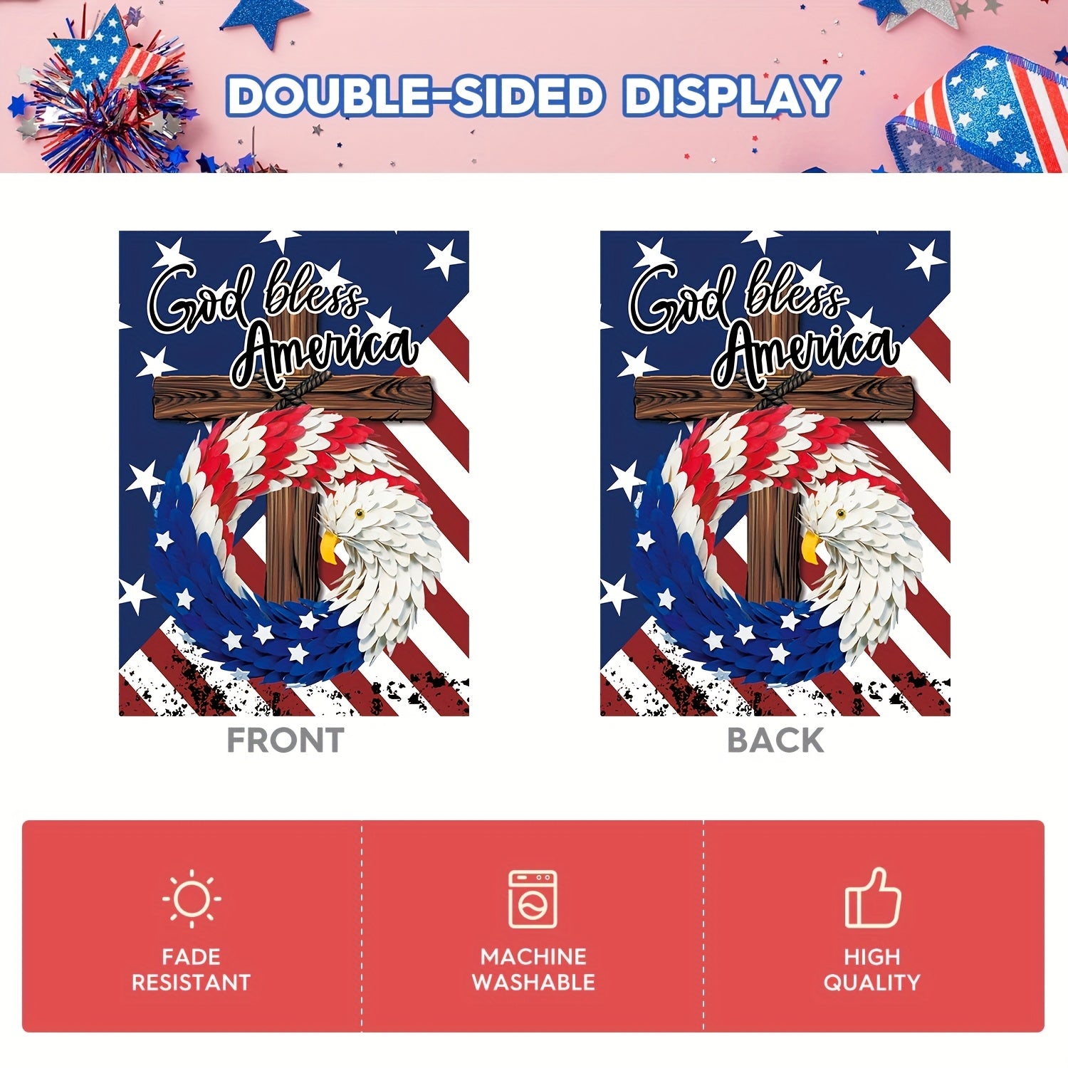 Only Jesus Can Make America Great Again Garden Flag - 12x18in