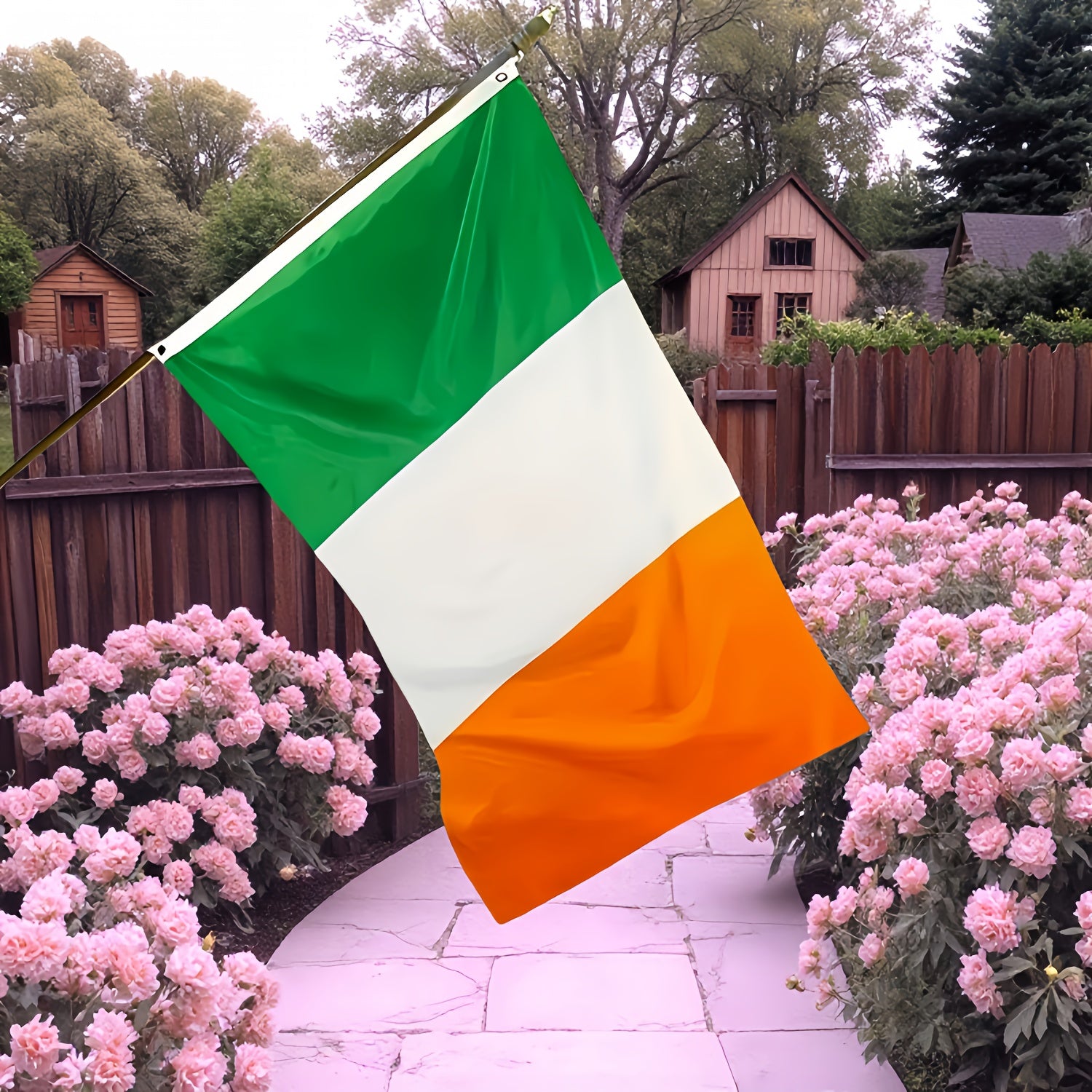 Irish Flag – Fade-Resistant Polyester Outdoor Flag with Brass Grommets