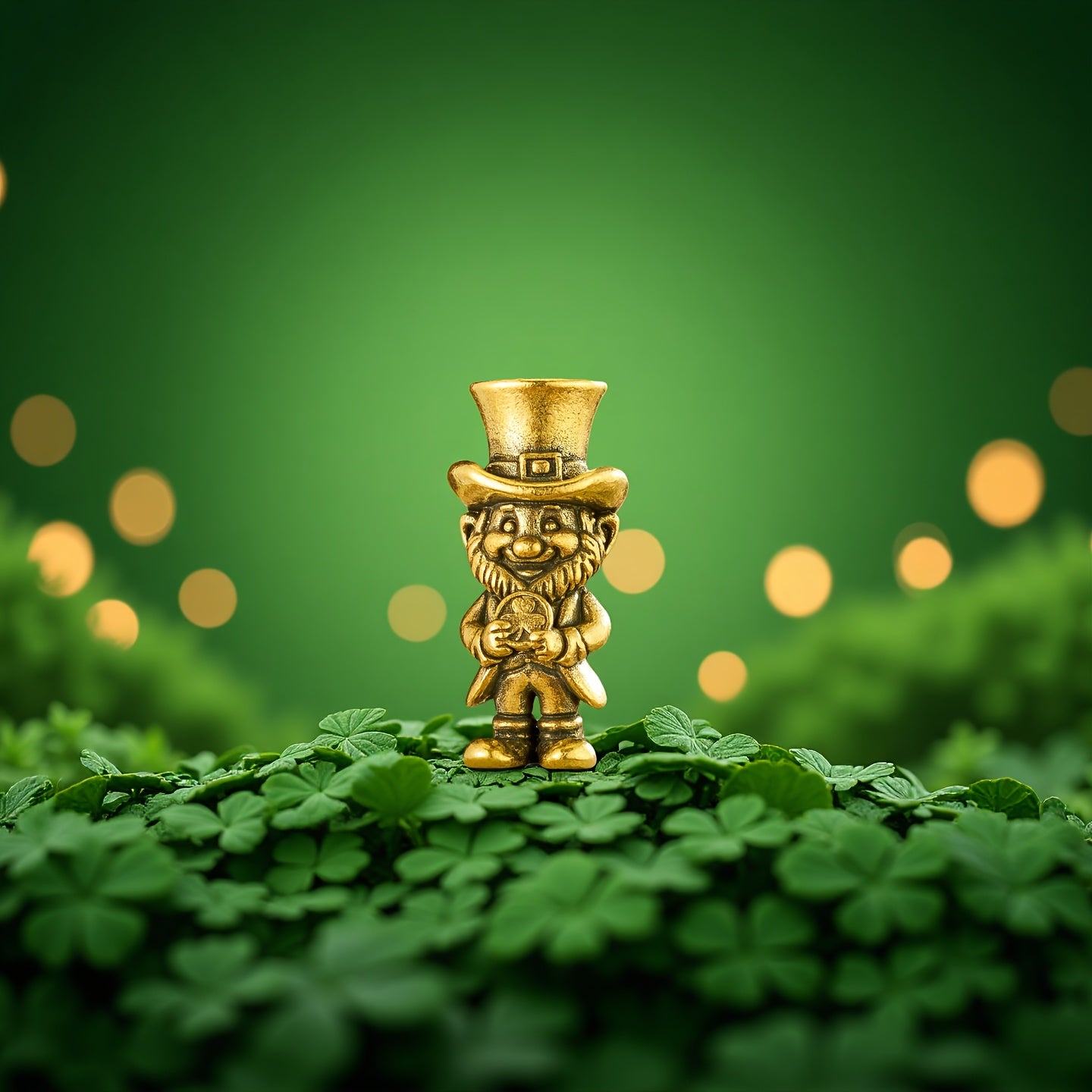 Brass Leprechaun Statue – Lucky Irish Collectible Figurine