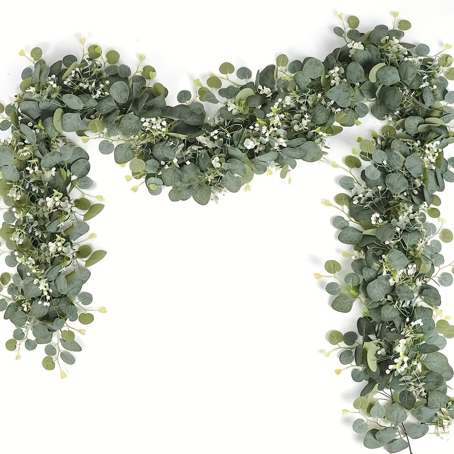 70.8-Inch Artificial Eucalyptus Garland - Faux Greenery Hanging Vine