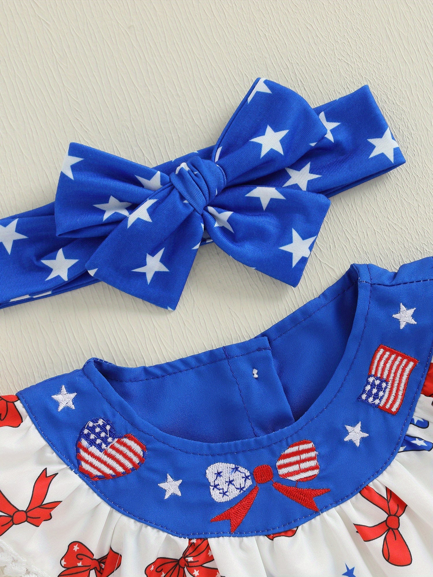 4th July Baby Outfit - Red White Blue Toddler Set