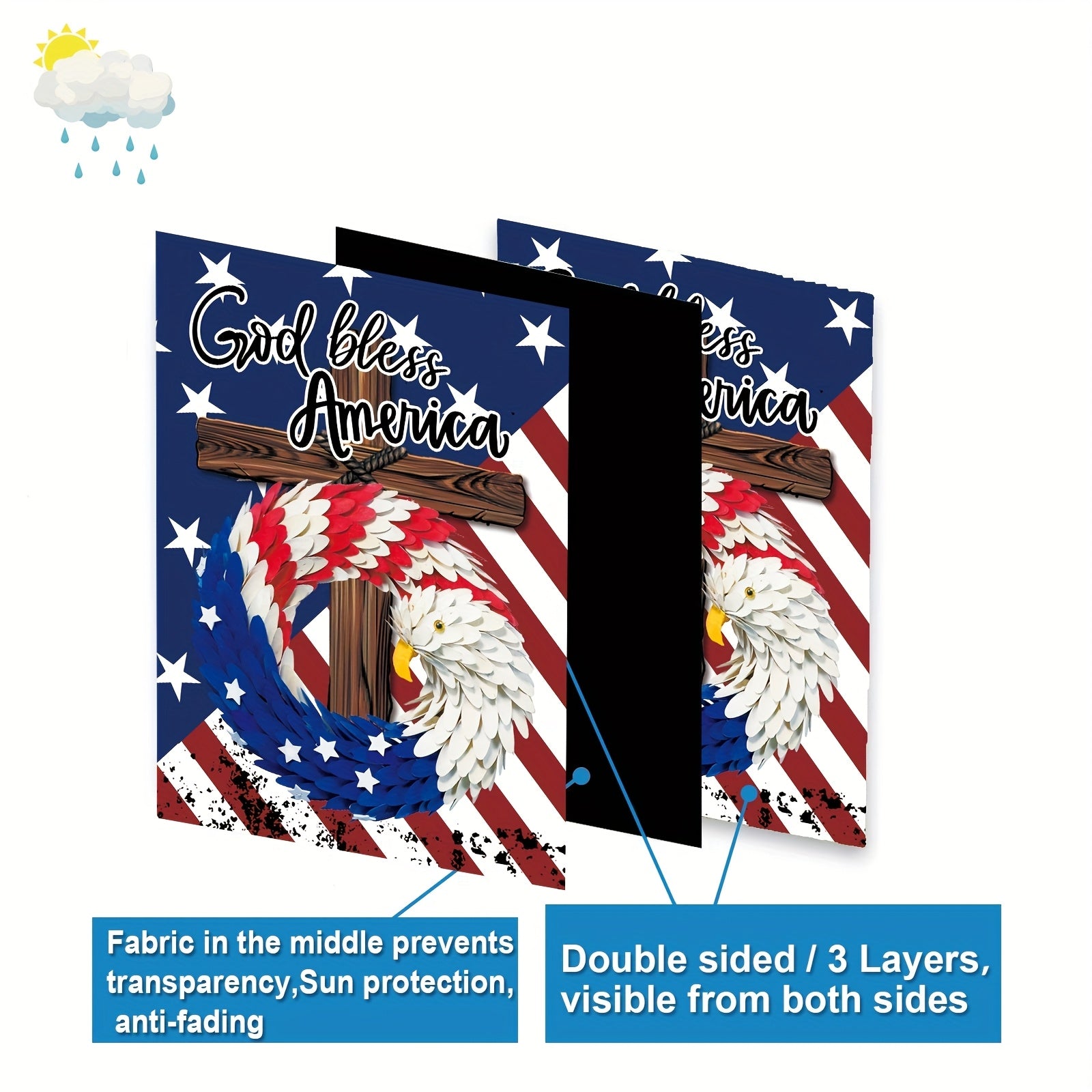 Only Jesus Can Make America Great Again Garden Flag - 12x18in