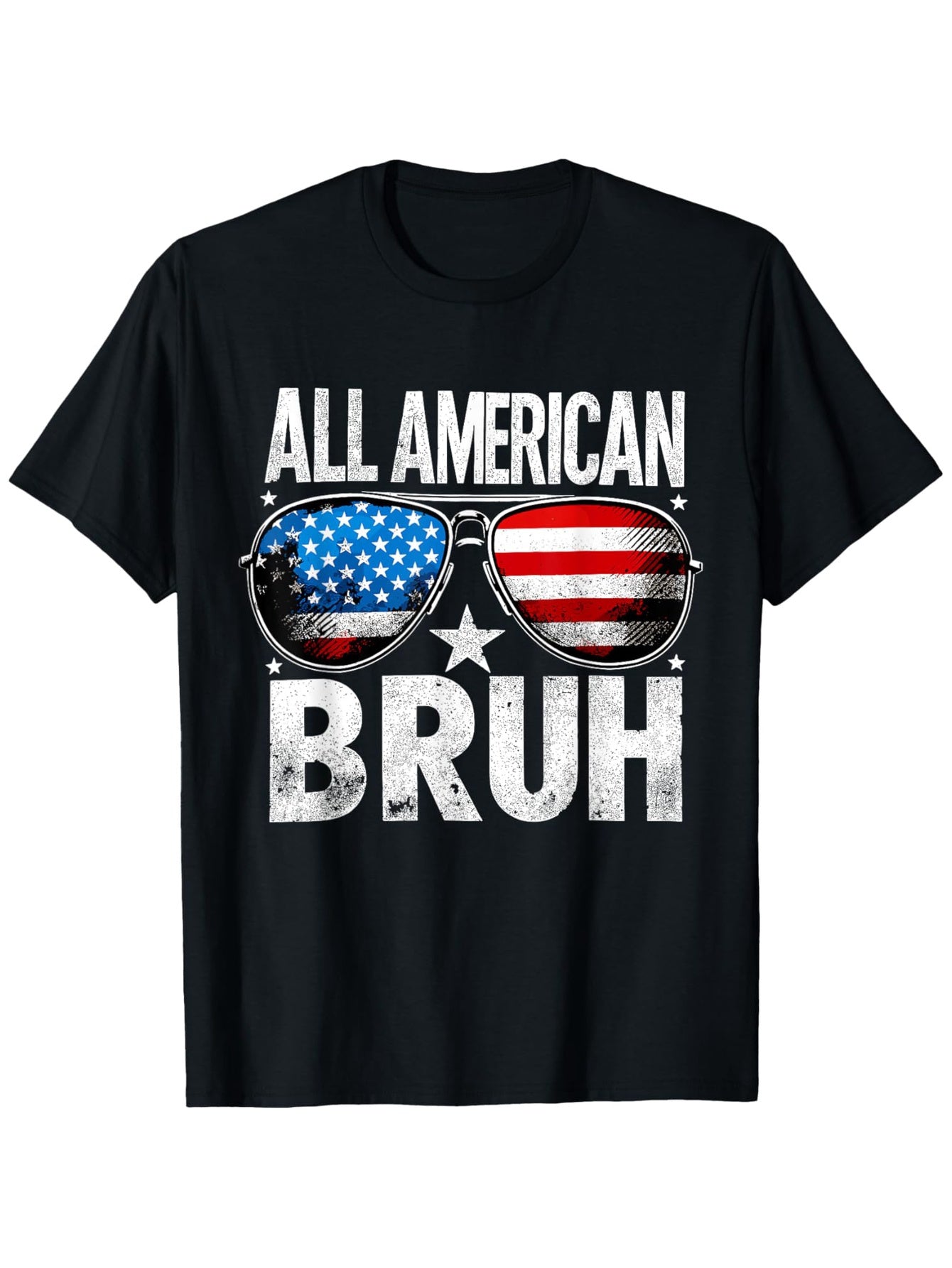 All American Bruh Kids Patriotic T-Shirt - Boys & Girls Cotton Tee