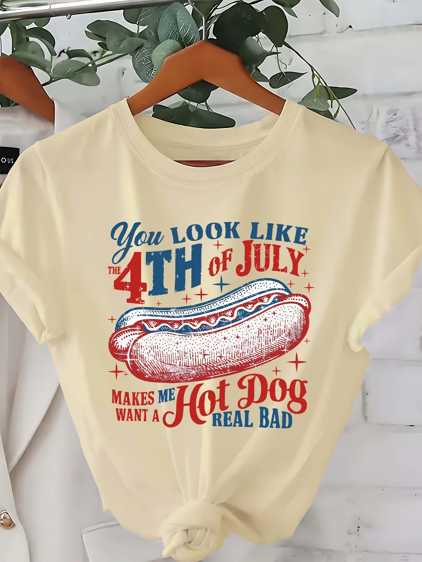You Look Like the 4th of July Hot Dog Funny Women's T-Shirt