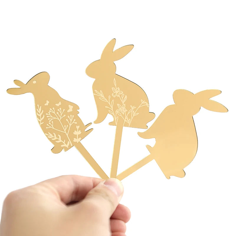 Easter Bunny Cake Topper - Happy Easter Party Decor 5pc