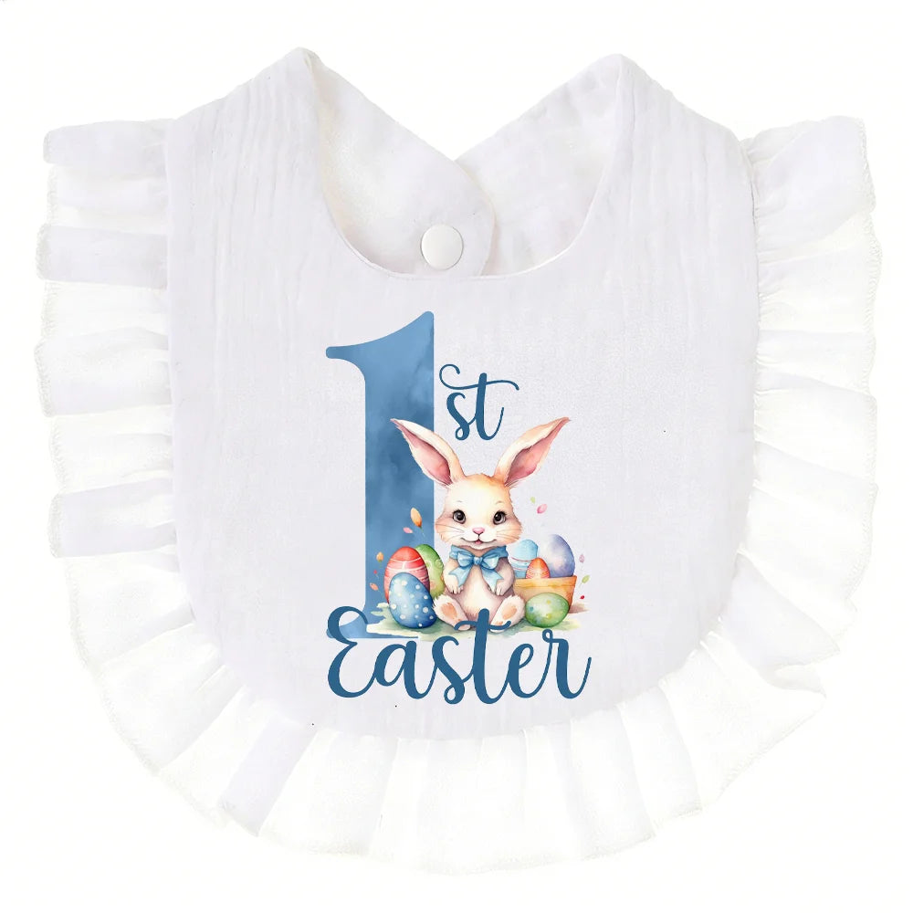 Easter Bunny Baby Bib - Spring Party Newborn 1st Easter
