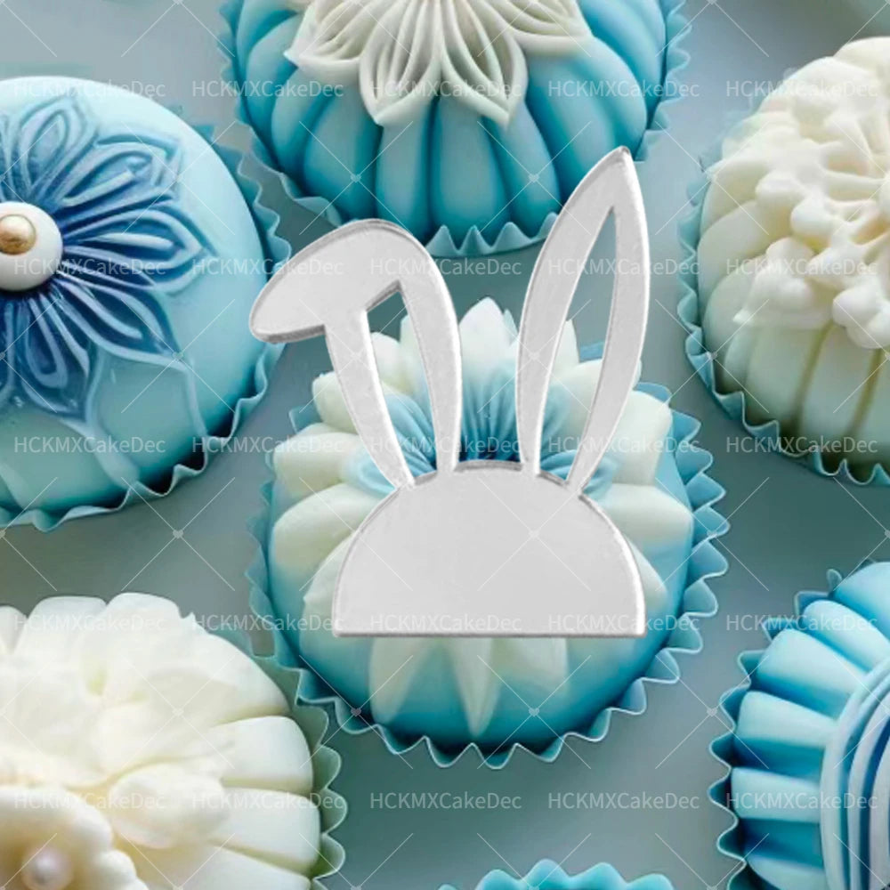 Easter Cupcake Toppers - Rabbit Cake Decor 5pc