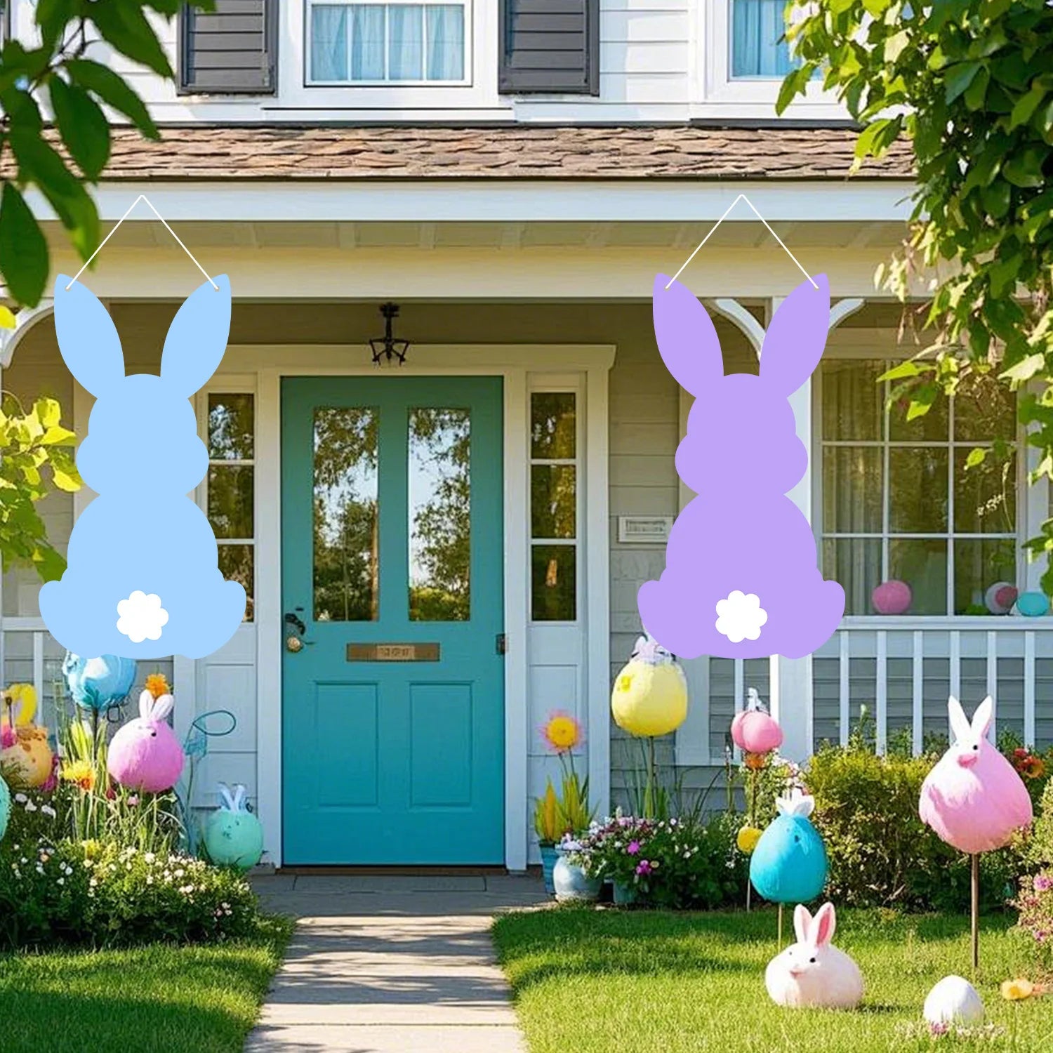 Easter Bunny Background Cloth - Easter Decoration 2D