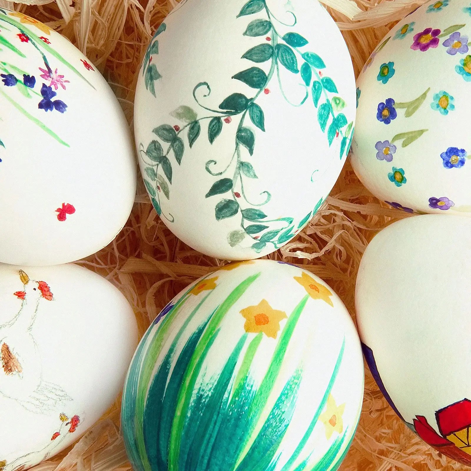 Easter Decorations Foam Eggs DIY Craft Supplies 2pc