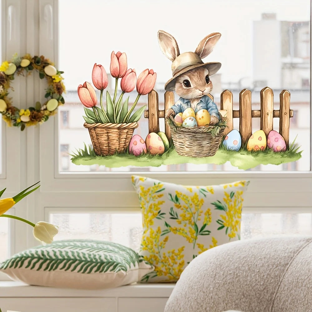 Easter Stickers Removable Decals - Easter Party Decor 50pc