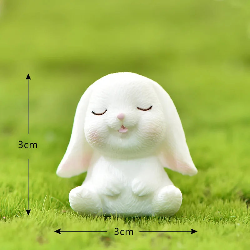 Rabbit Cake Topper - Easter Birthday Party Mini Bunny 12pc