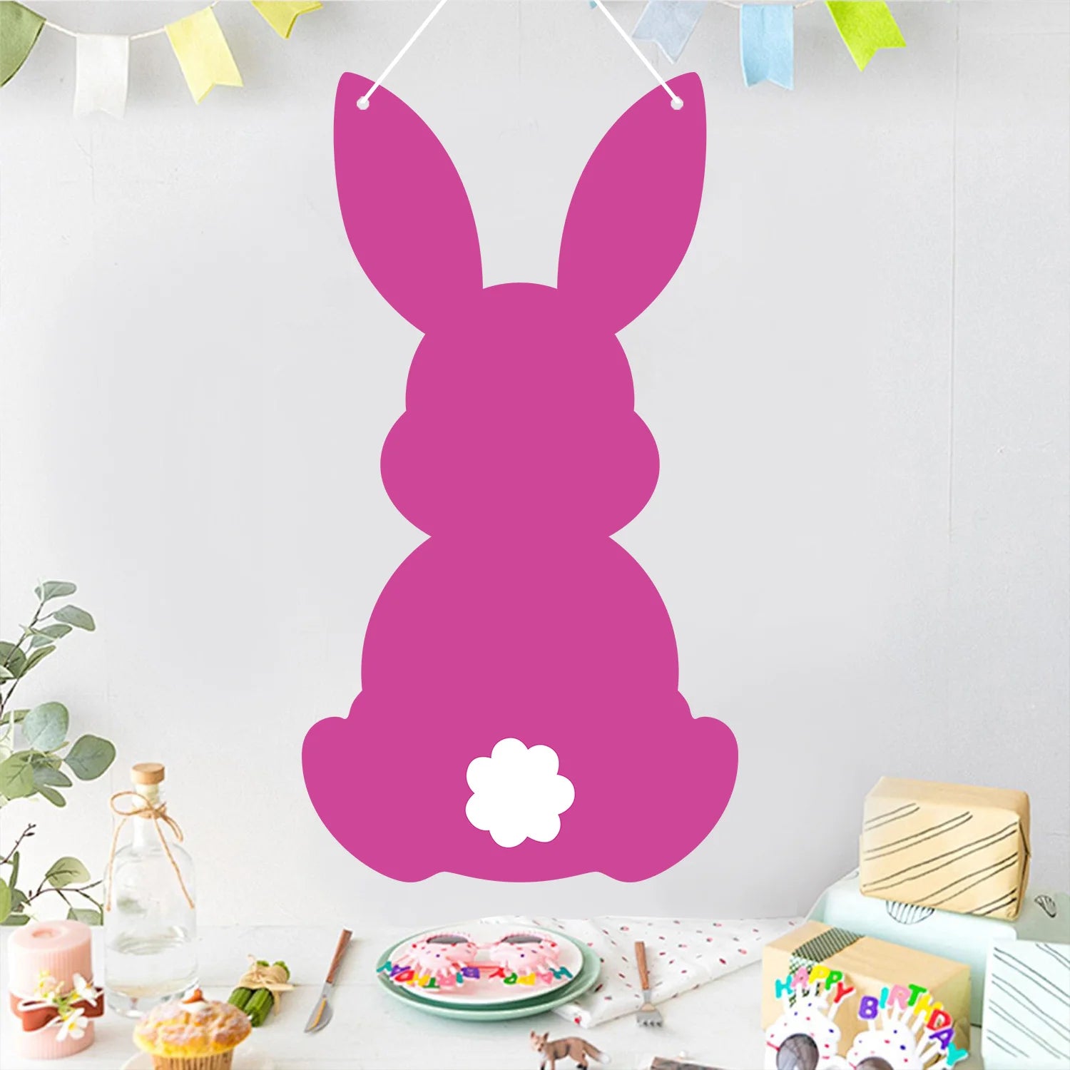 Easter Bunny Background Cloth - Easter Decoration 2D