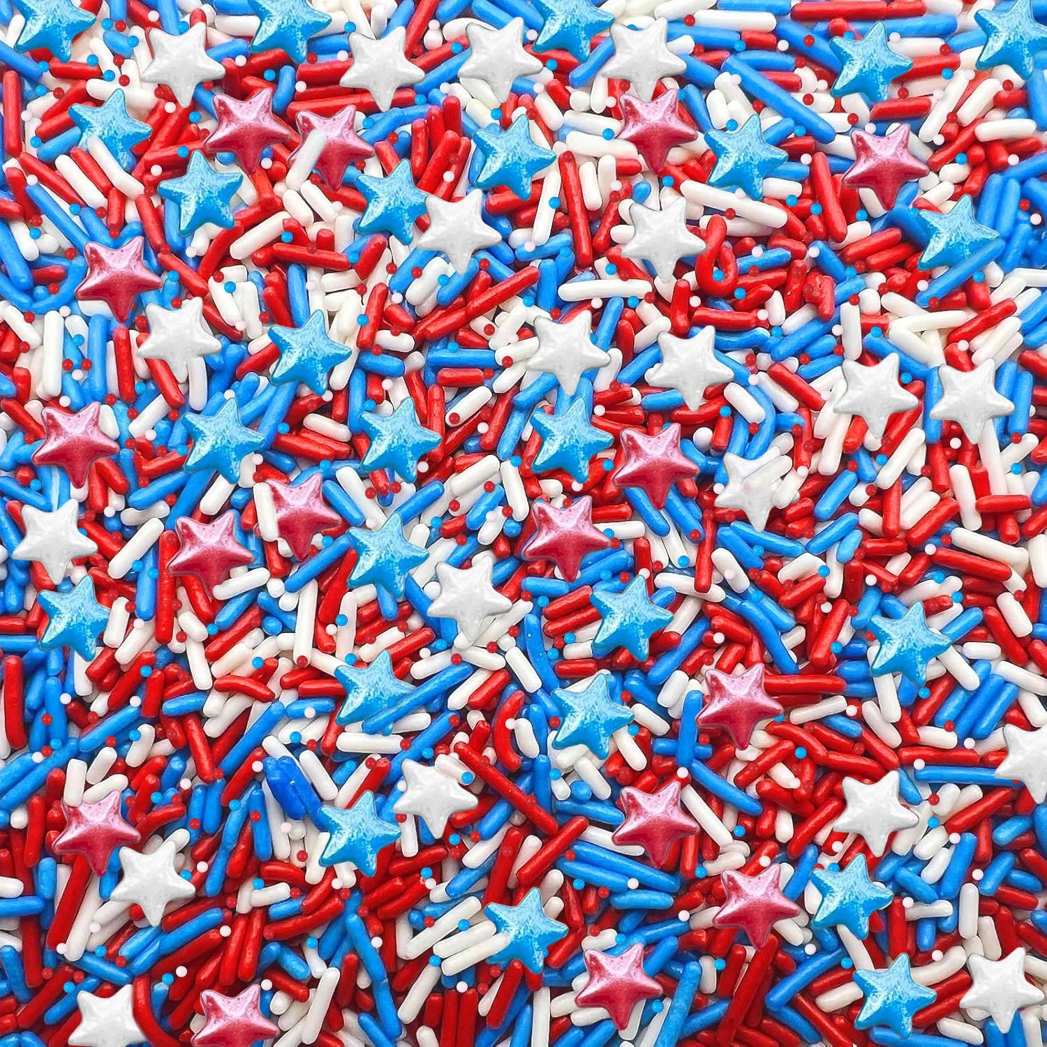 Red White Blue Sprinkles - Patriotic Cupcake Topping