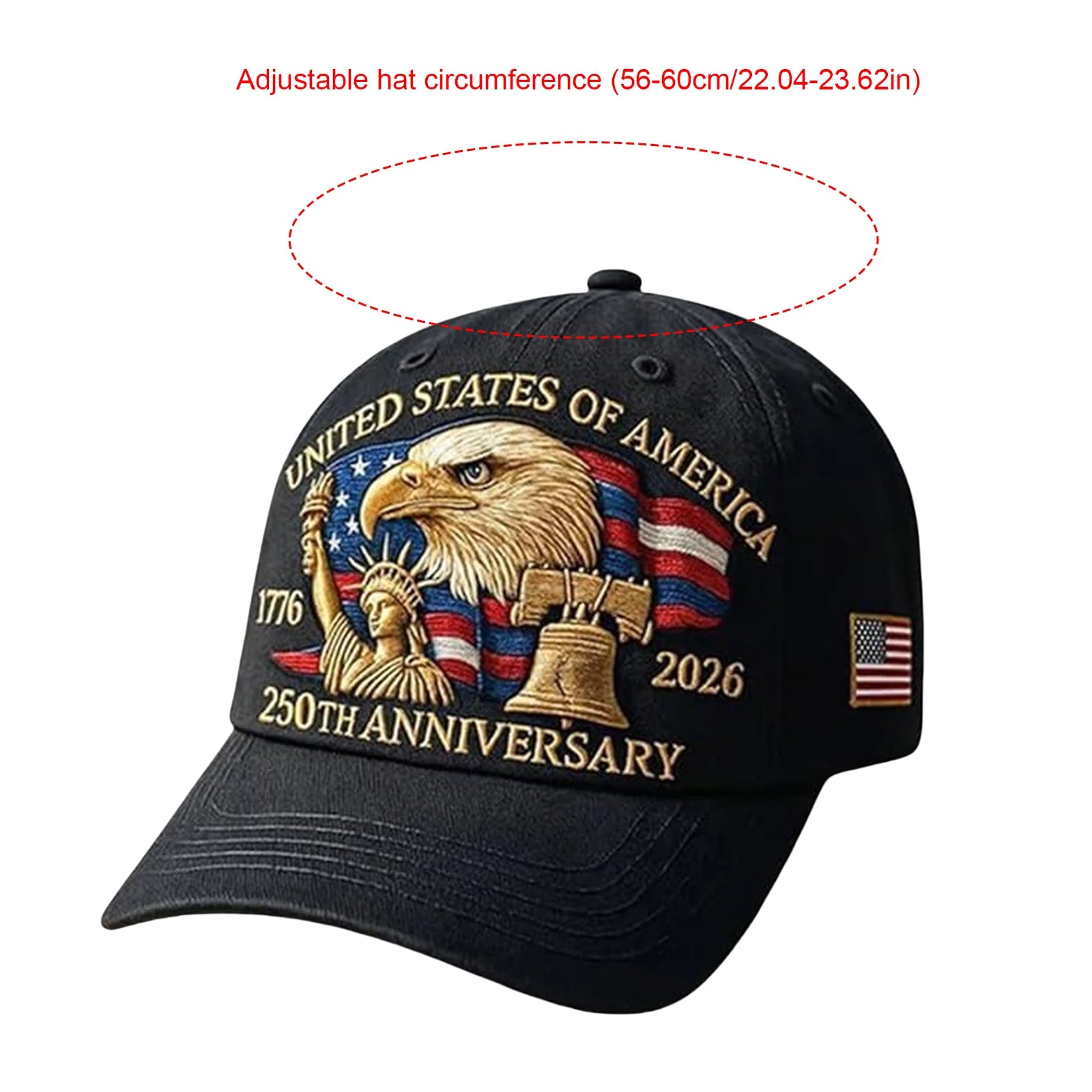 Patriotic Cap - Retro 250th Anniversary USA Hat