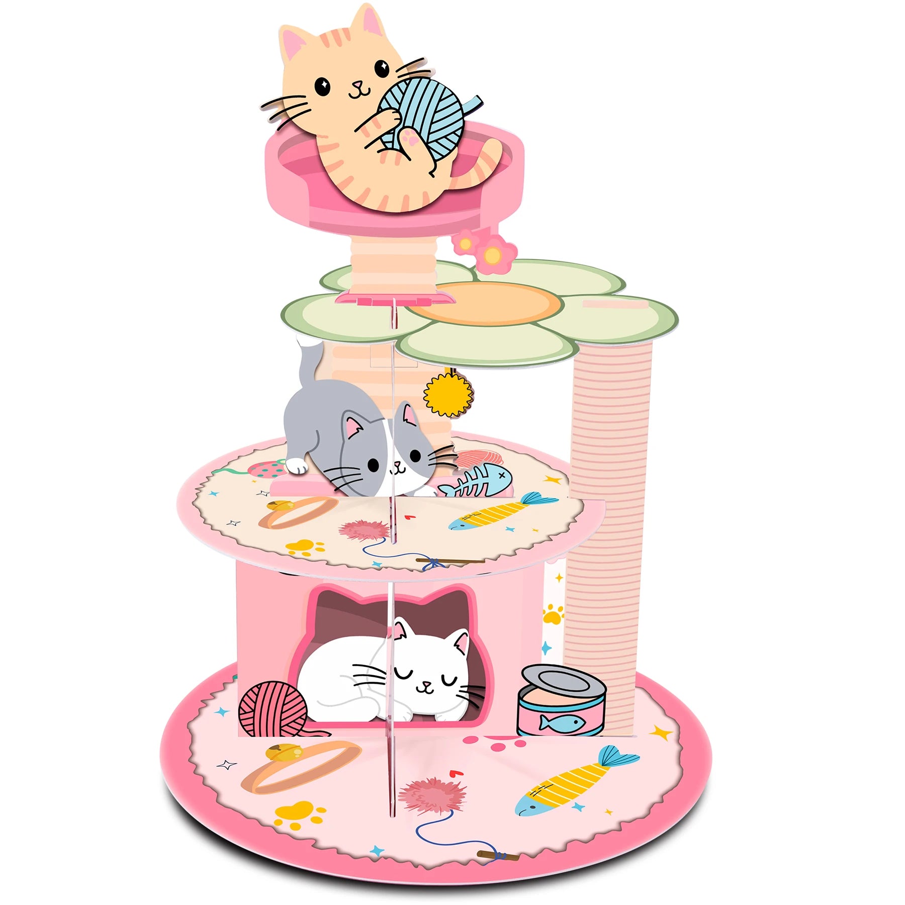 Kitten Cat Cupcake Stand - Birthday Party Decor 1pc