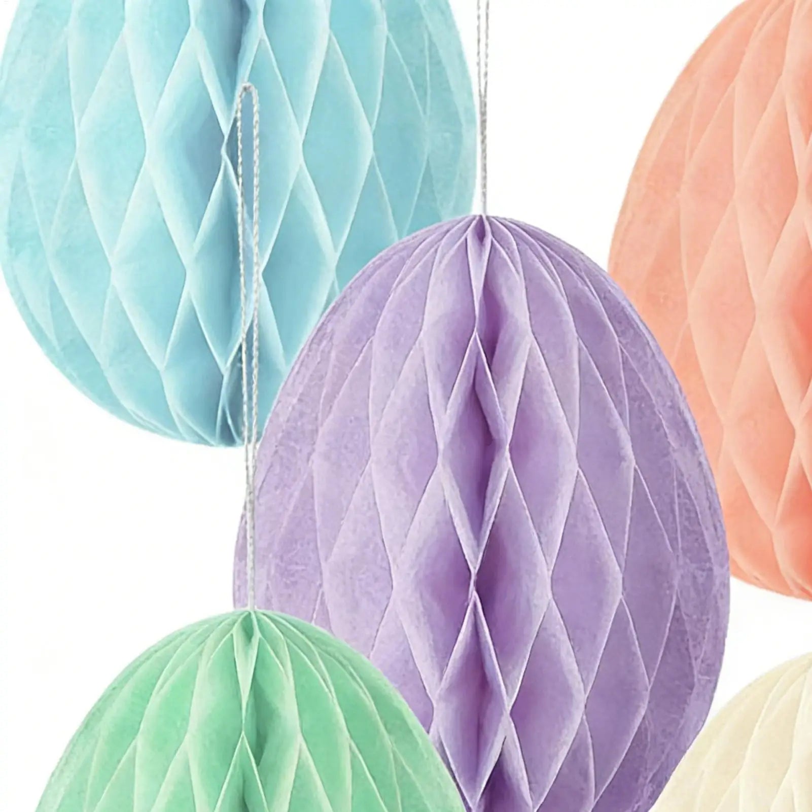 Easter Paper Ball Ornament - Easter Egg Decor 12pc