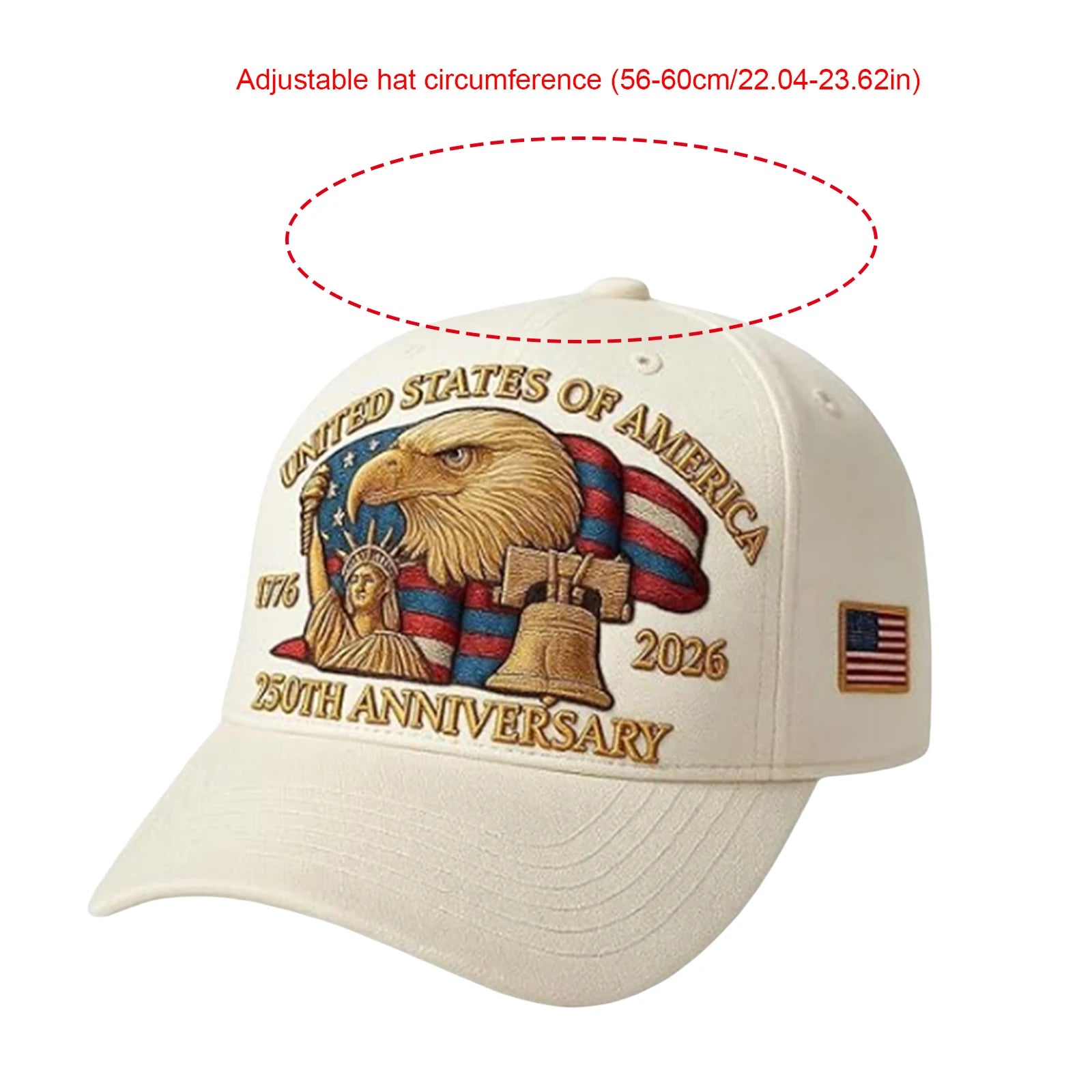 Patriotic Cap - Retro 250th Anniversary USA Hat