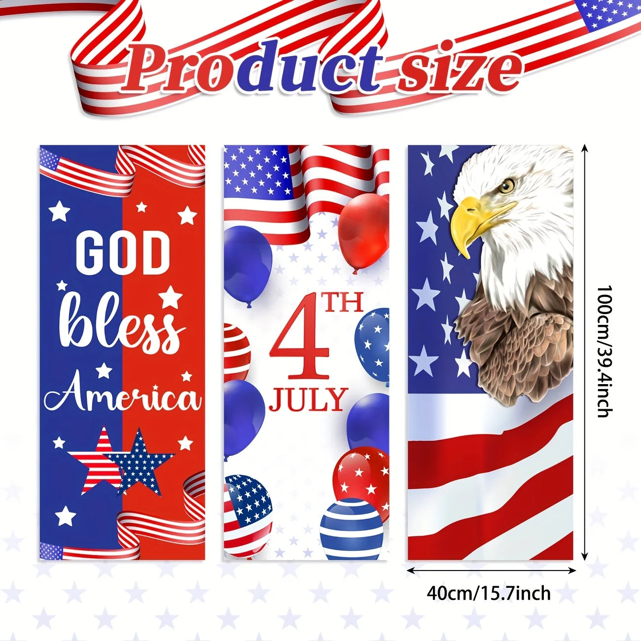 4th of July Banner - Patriotic Independence Day Flag
