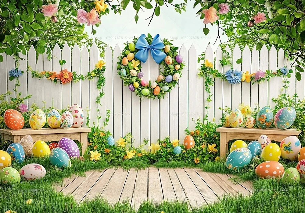 Easter Rabbit Backdrop - Spring Party Decor