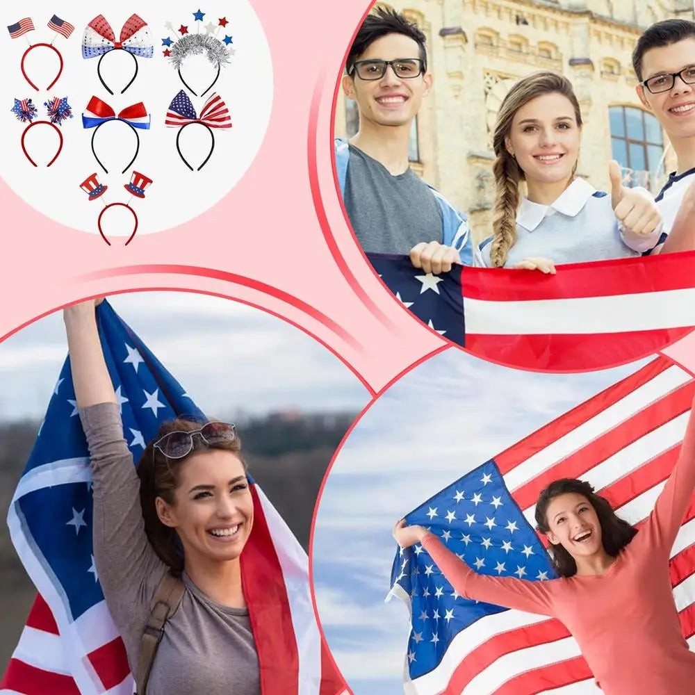 Patriotic Hair Accessories - Red White Blue Headbands