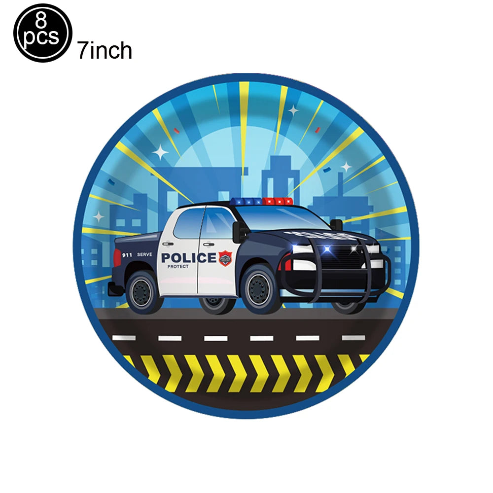 Police Car Balloons - Fun Kids Party Decorations