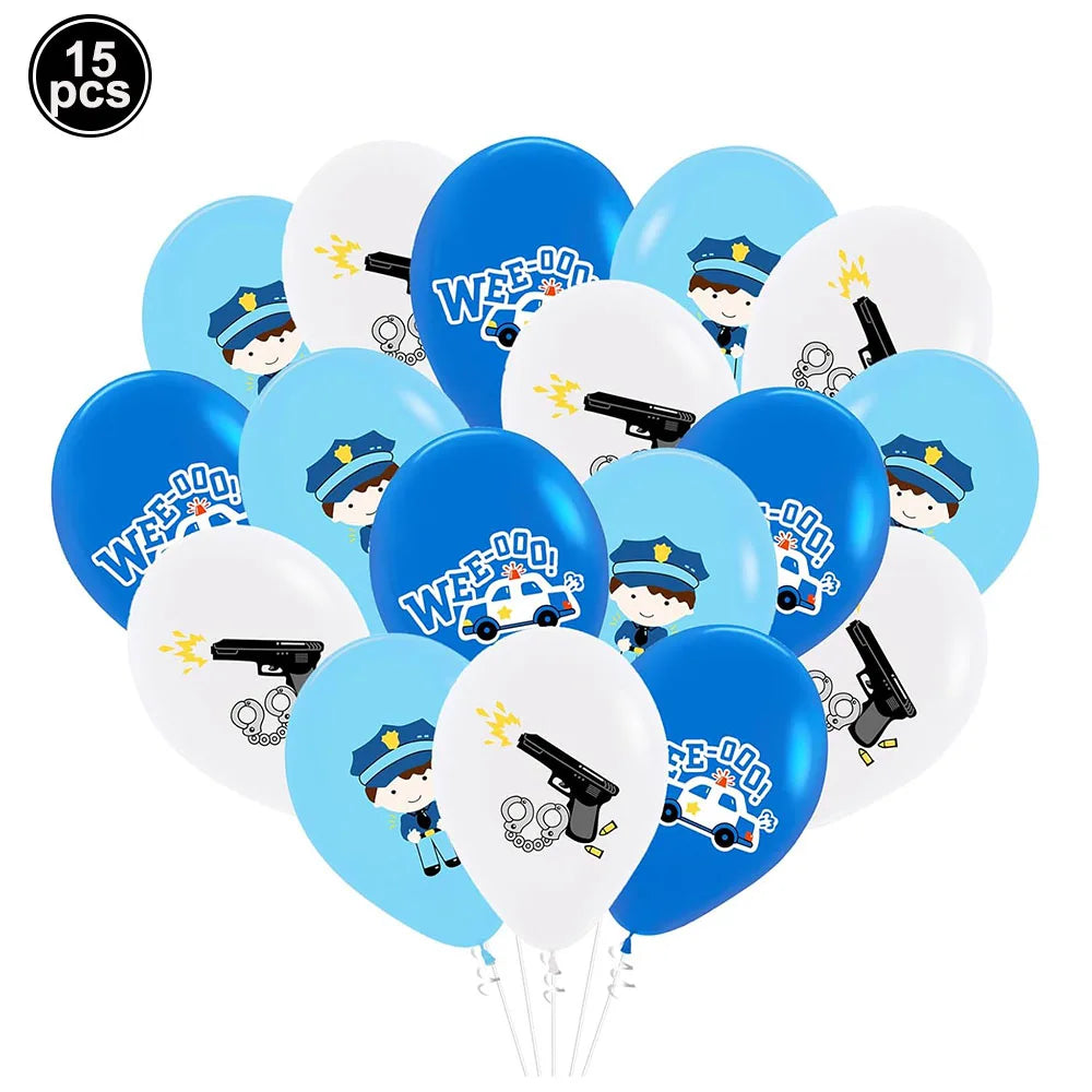 Police Car Balloons - Fun Kids Party Decorations
