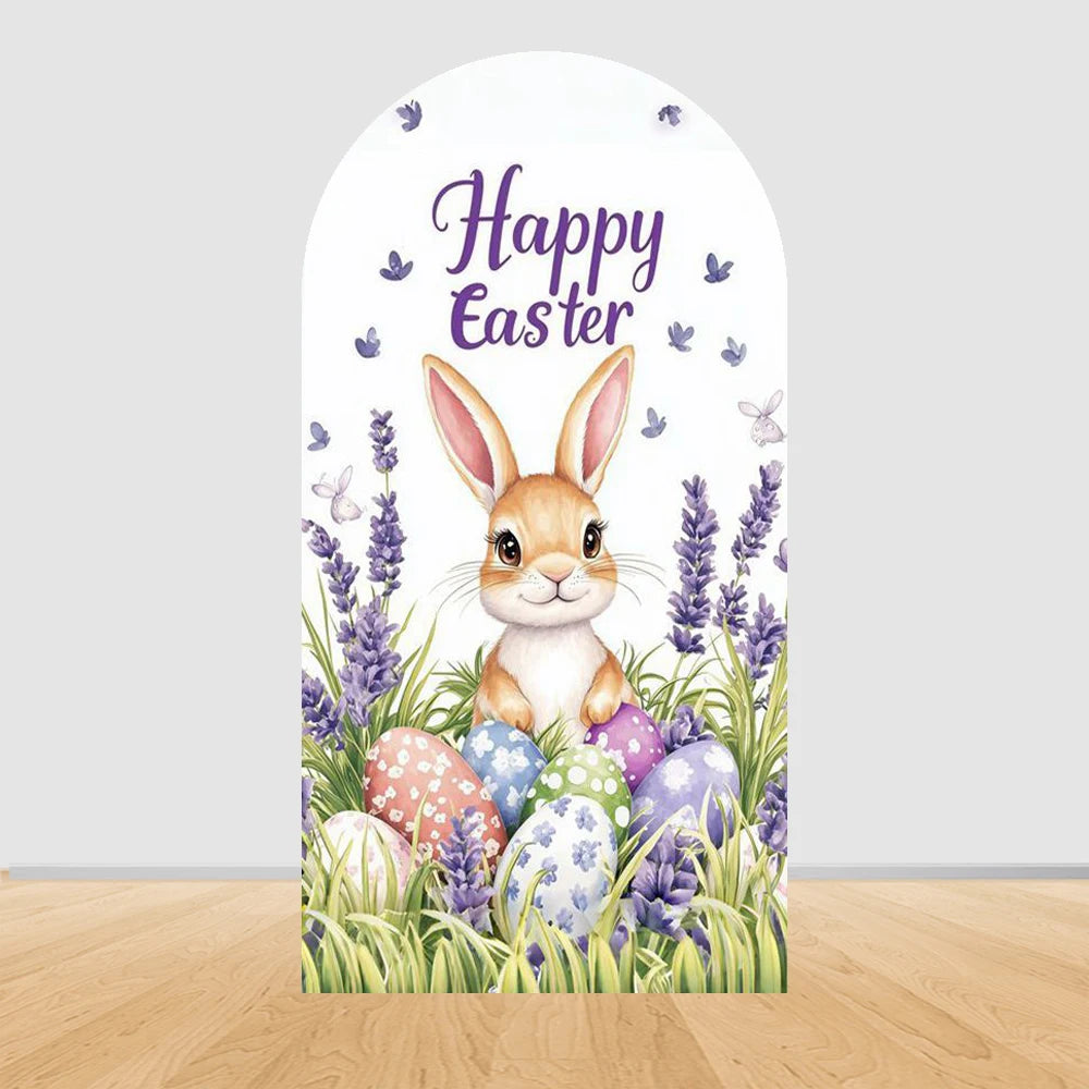 Easter Rabbit Birthday Backdrop - Party Photo Decor