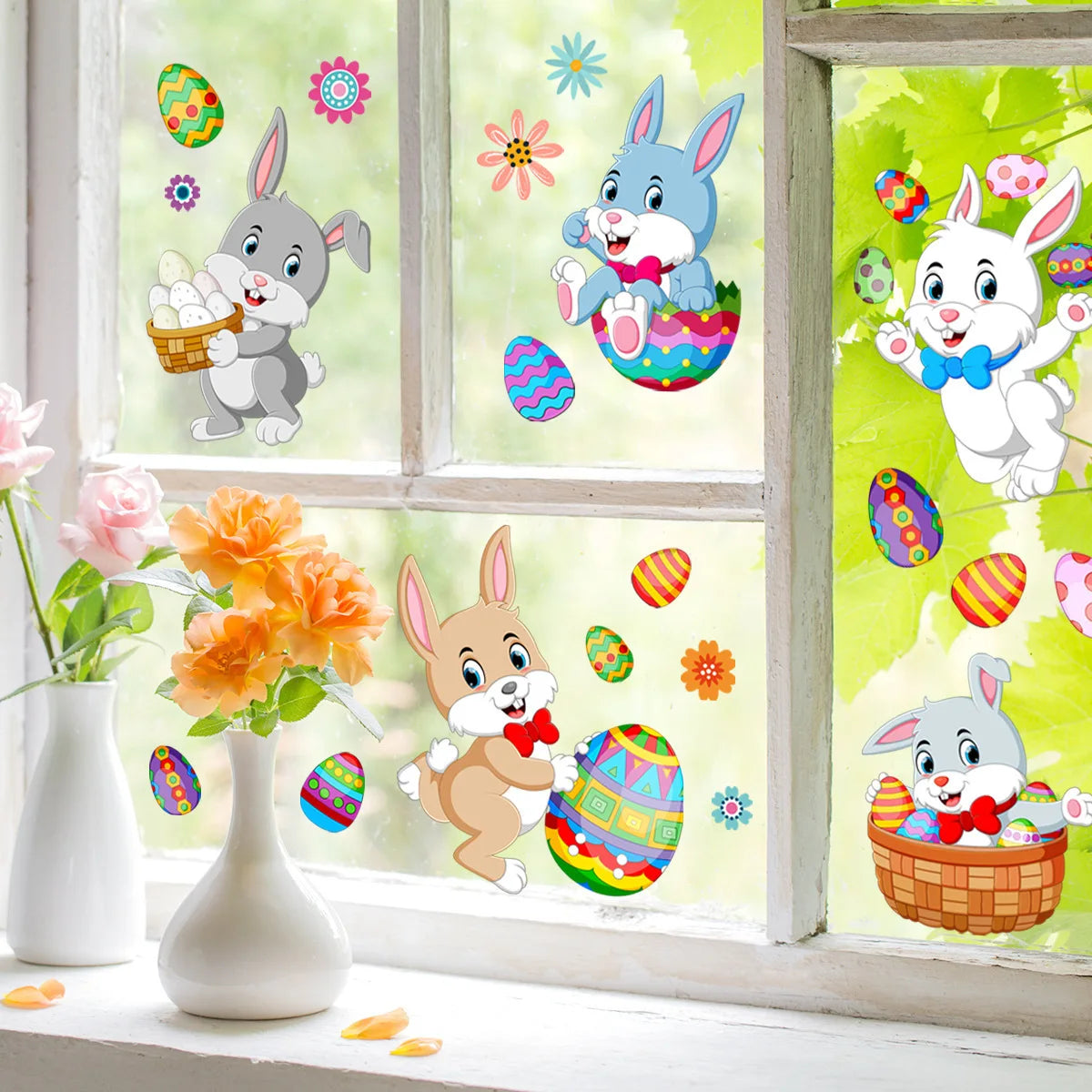 Easter Window Clings - Spring Decor Easter Stickers