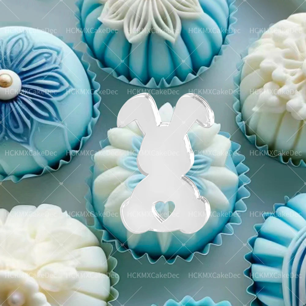 Easter Cupcake Toppers - Rabbit Cake Decor 5pc