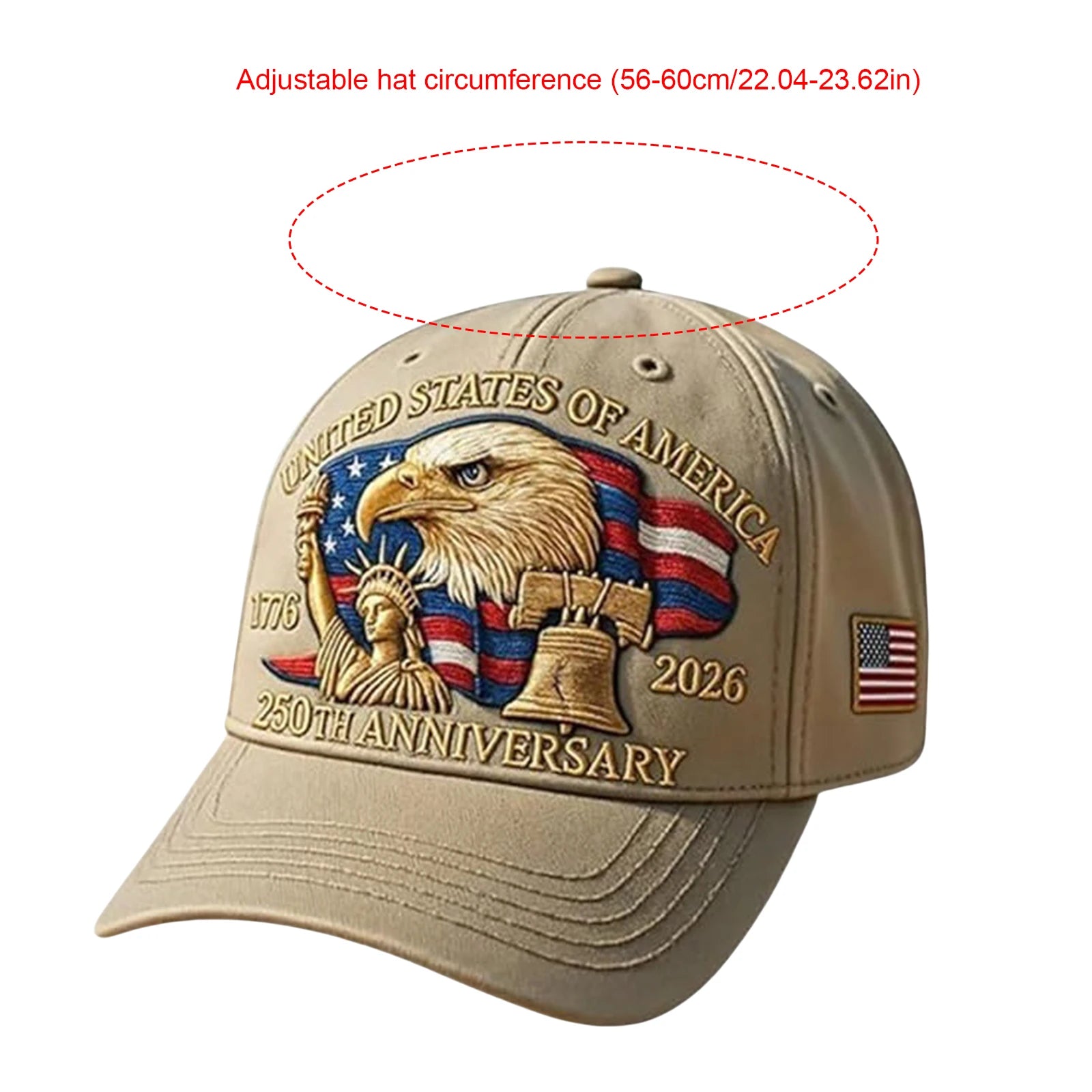 Patriotic Cap - Retro 250th Anniversary USA Hat