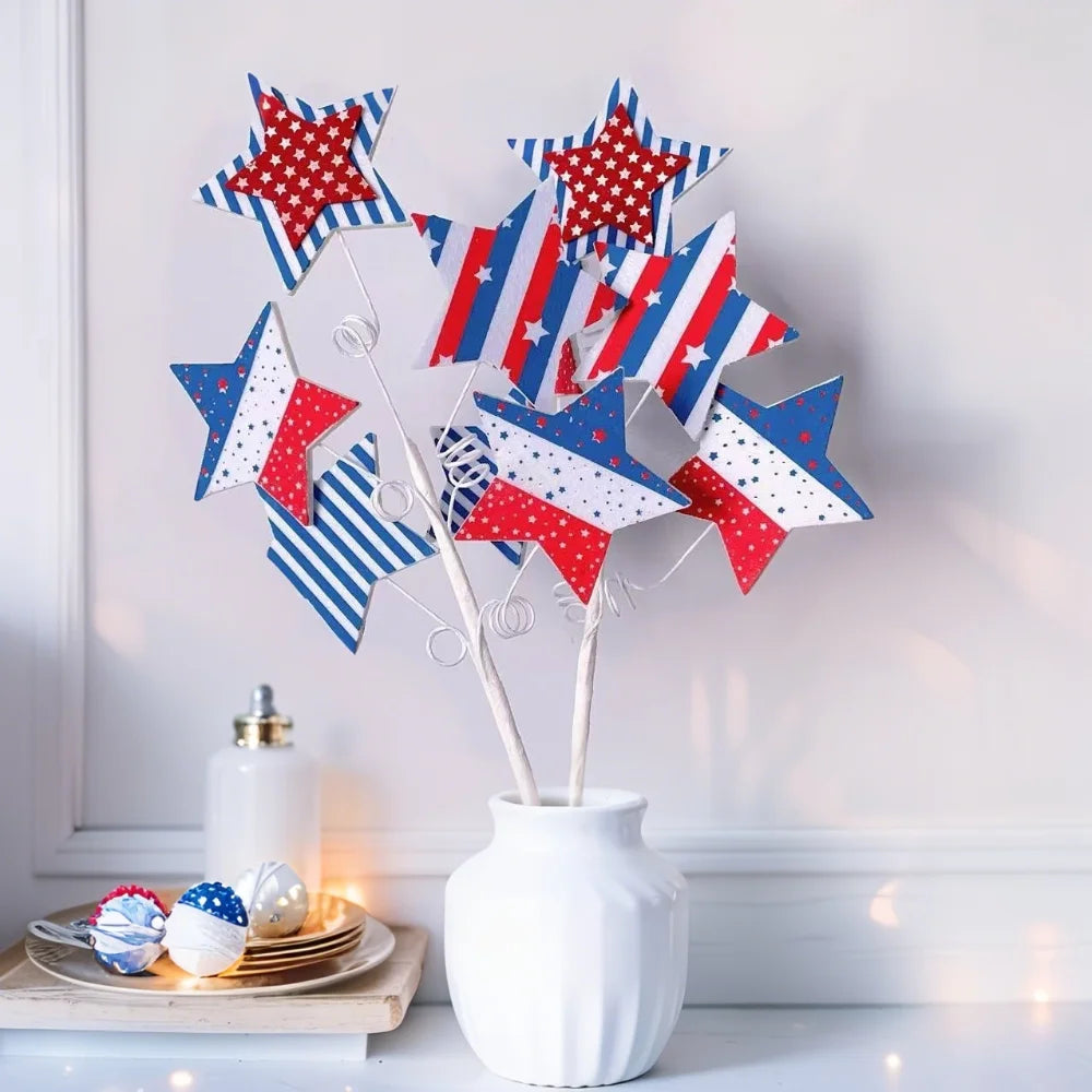 Patriotic Star Decoration - Red White Blue July 4th