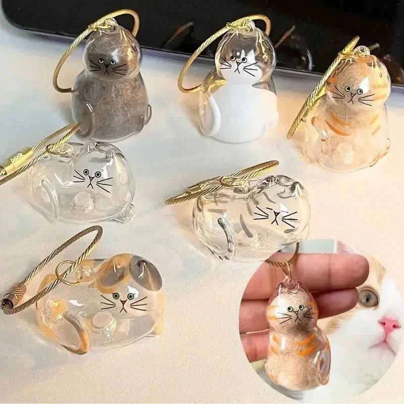 Cat Lovers Keychain Pendant - Pet Memorial Keepsake