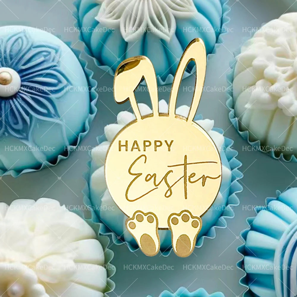 Easter Cupcake Toppers - Rabbit Cake Decor 5pc