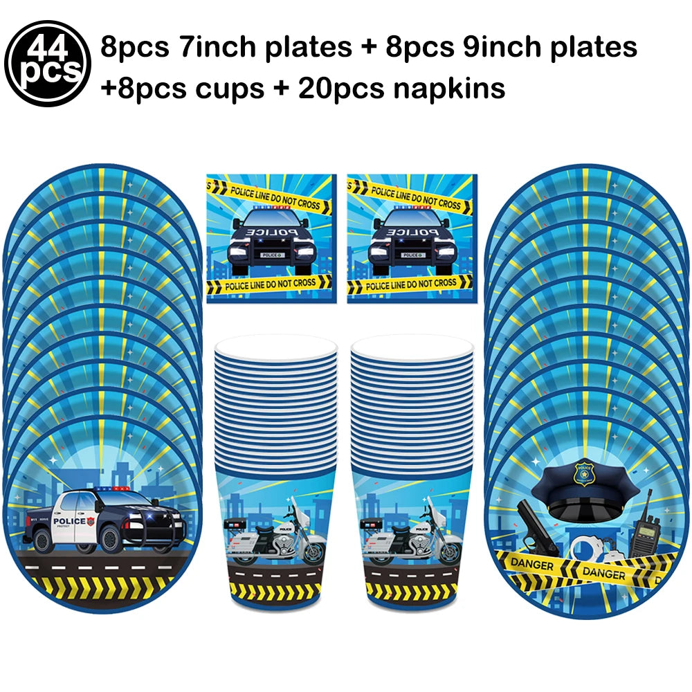 Police Car Balloons - Fun Kids Party Decorations