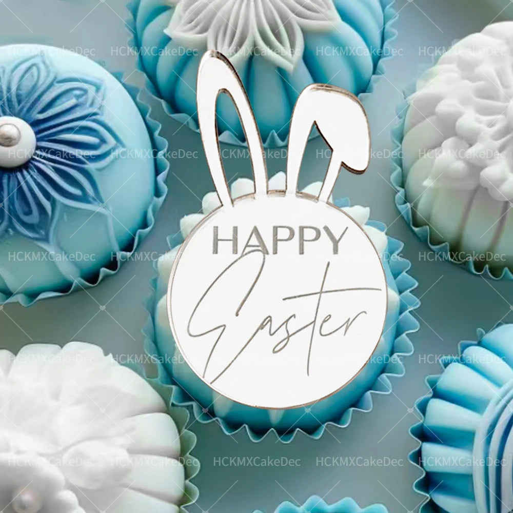 Easter Cupcake Toppers - Rabbit Cake Decor 5pc