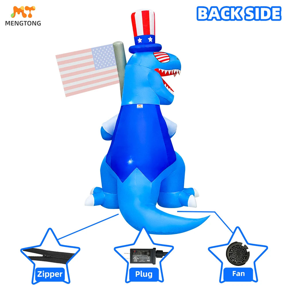 Patriotic Inflatable Plane - American Flag Decor Red White Blue