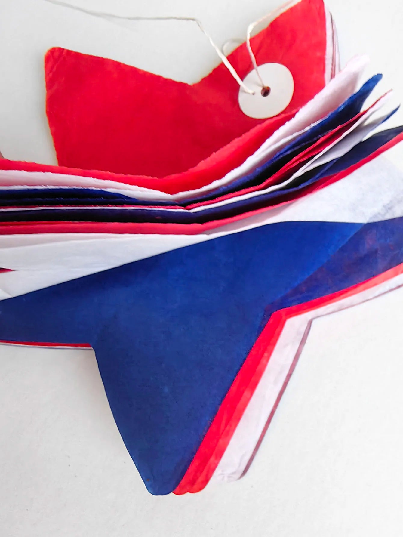 Fourth of July Garland - Red White Blue Celebration Decor 57c