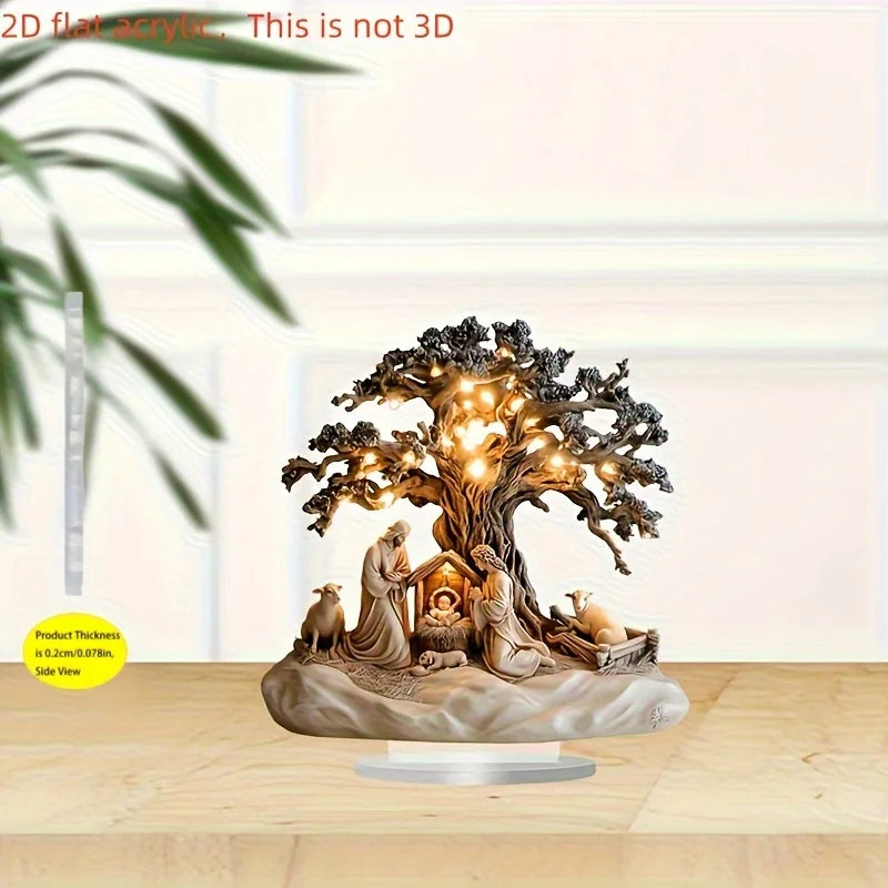 Easter Nativity Scene Figurine - Holiday Tabletop Decor