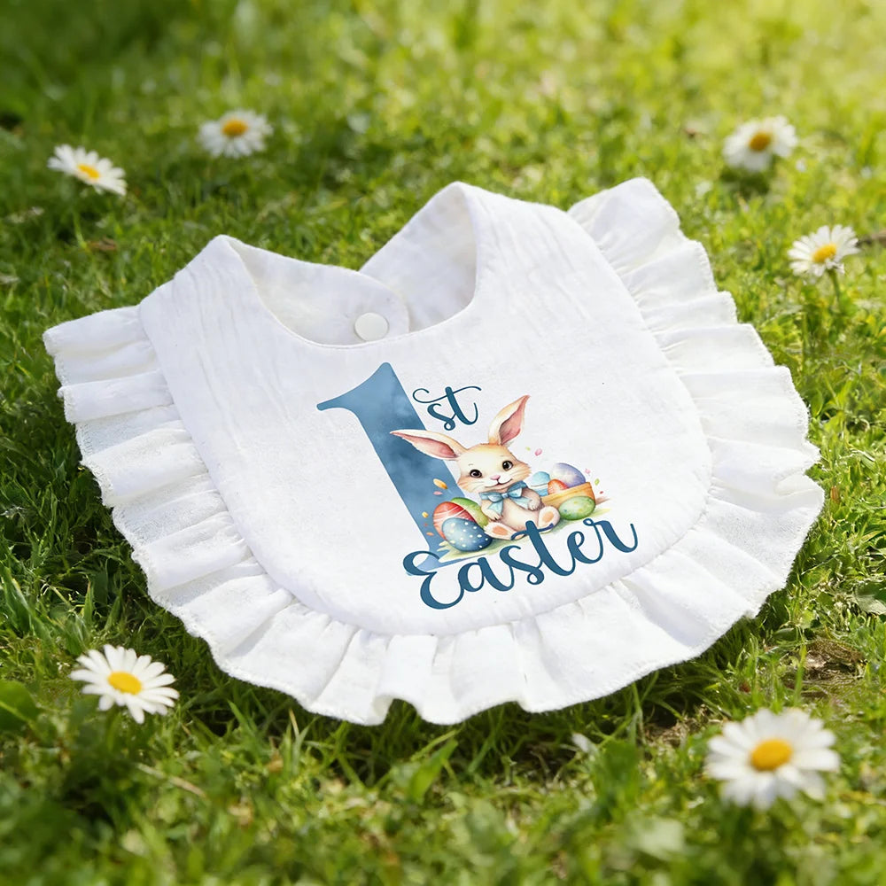 Easter Bunny Baby Bib - Spring Party Newborn 1st Easter