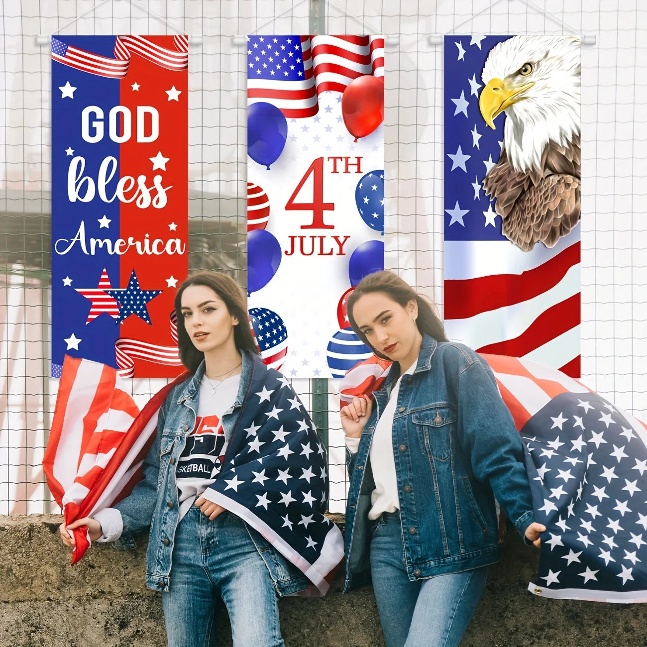 4th of July Banner - Patriotic Independence Day Flag