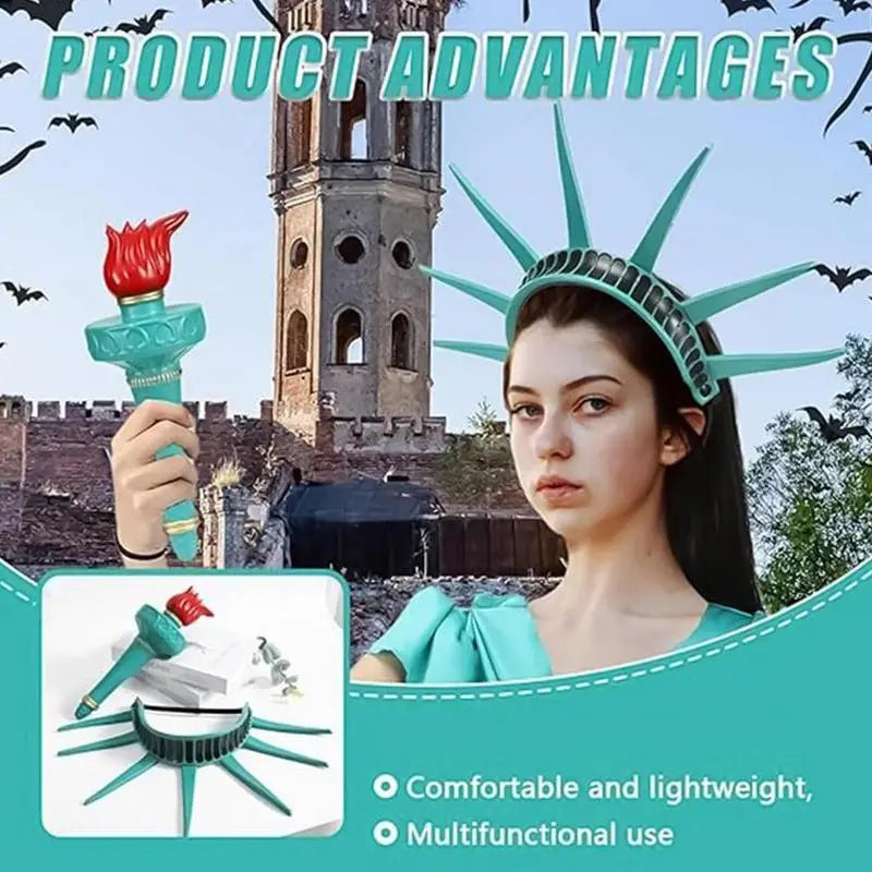 Patriotic Goddess Costume - Lightweight Red White Blue Accessory