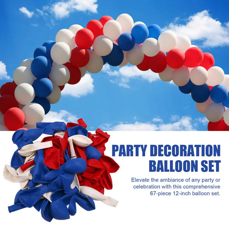 Patriotic Balloons - Red White Blue 4th July Party Decor