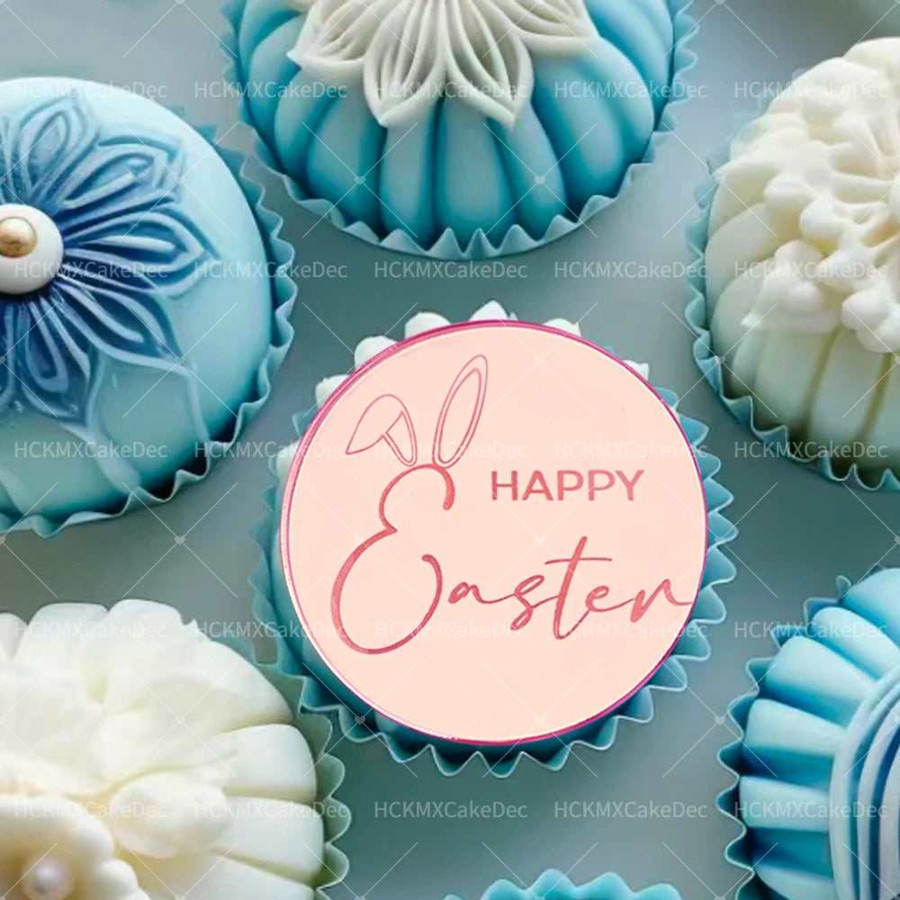 Easter Cupcake Toppers - Rabbit Cake Decor 5pc