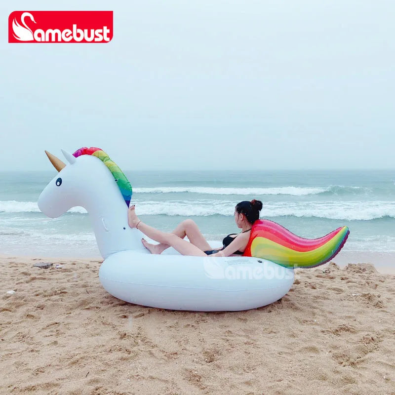 Inflatable Pool Float - Fun Unicorn Rider Water Lounge