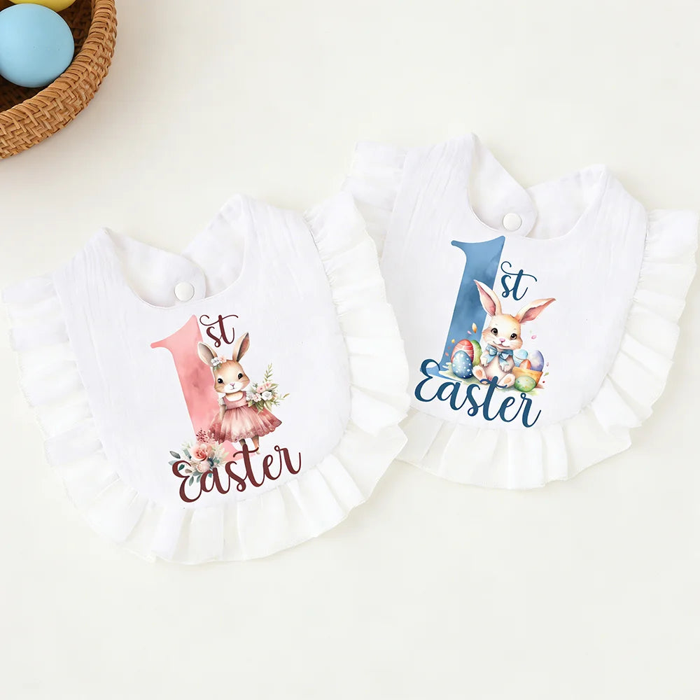 Easter Bunny Baby Bib - Spring Party Newborn 1st Easter