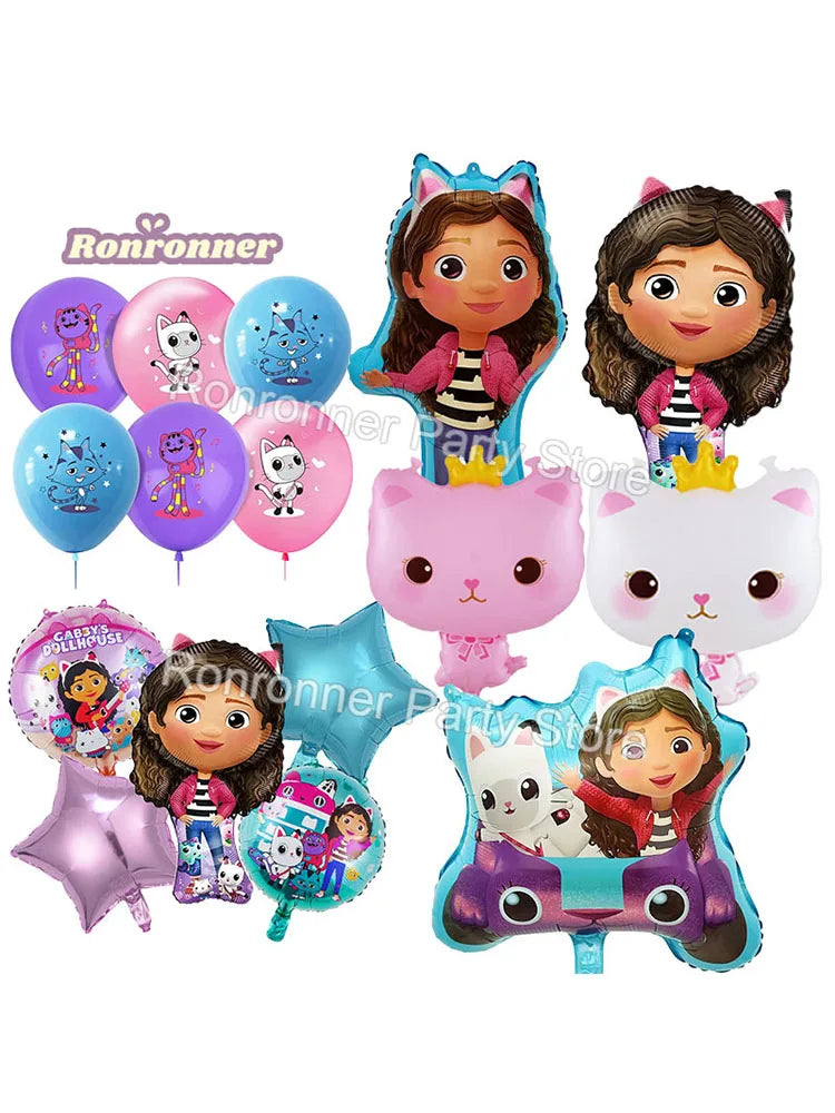 Gabby Dollhouse Balloons - Birthday Party Decor 12pc